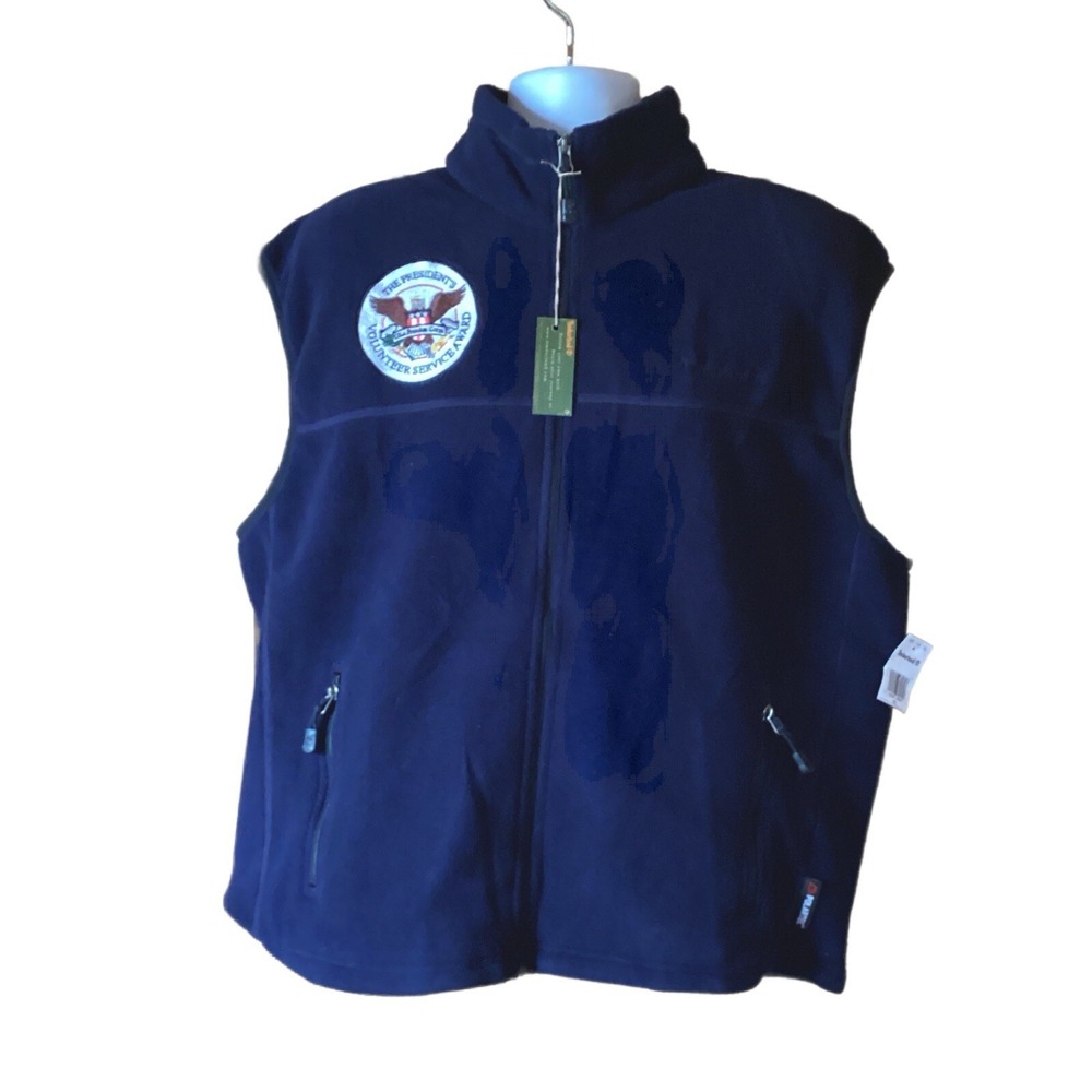 NWT Timberland Polartec Fleece Vest Mens XL President's Volunteer Service Award